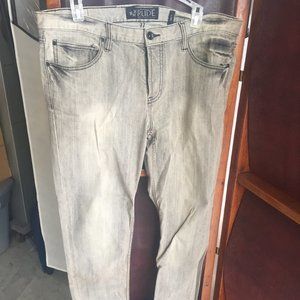 button fly  Rude Skinny stretch mens jeans 34